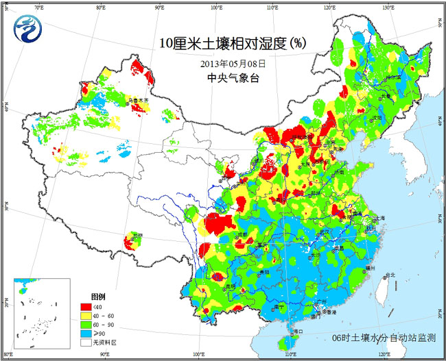 10厘米土壤相对湿度图-中国气象局政府门户网站